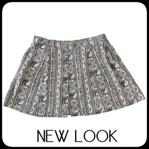 NEW LOOK Black & White Paisley Bohemian Skirt 18 (UK) (14 USA) NWT